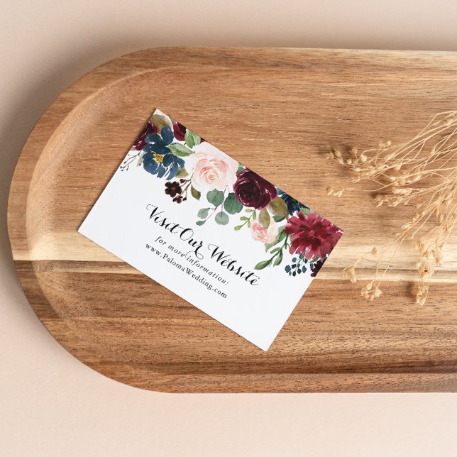 Carte D'accompagnement Automne Rustique Bourgogne site Mariage de calligr (Créateur téléchargé)