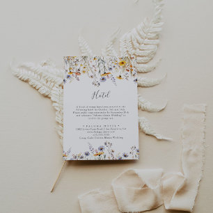 Carte D'accompagnement Automne Sunshine Élégant Hôtel Fleur sauvage