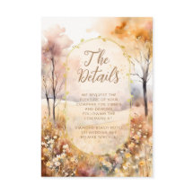 Autumn Earth Tones Floral Rustic Détails du Mariag