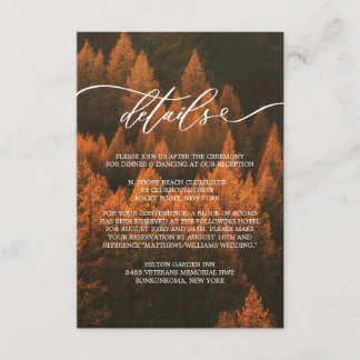 Carte D'accompagnement Autumn Woods Minimalist