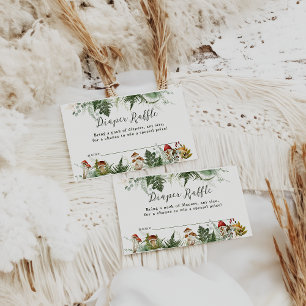 Carte D'accompagnement Aventure Bois Champignons Baby Boy Douche