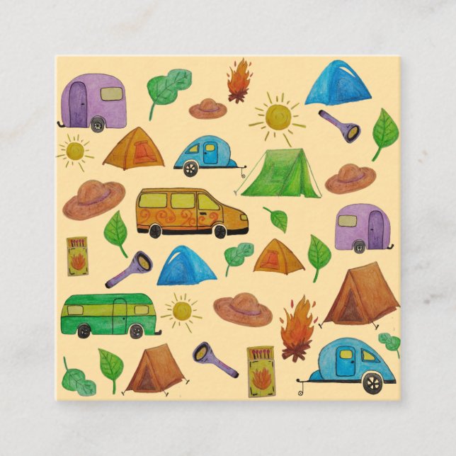 Carte D'accompagnement Aventure de camping (Devant)