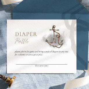 Carte D'accompagnement Aventure nautique Baby shower blanc Déchets Raffle
