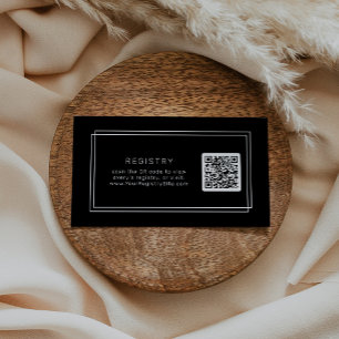 Carte D'accompagnement AVERA Black QR Code Registre Cadeau