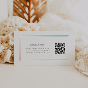 Carte D'accompagnement AVERA Corail moderne et registre cadeau de code QR