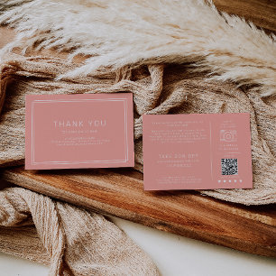 Carte D'accompagnement AVERY Minimal Blush Peach Entreprise Merci de votr