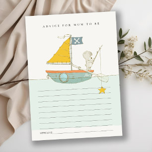 Carte D'accompagnement Avis De Bateau À Voilier Pour Mum Baby shower