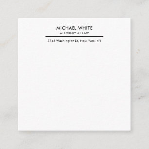 Carte D'accompagnement Avocat de droit minimaliste professionnel