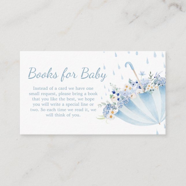 Carte D'accompagnement Avril Douche Apporter mai Fleurs Livres pour bébé (Devant)