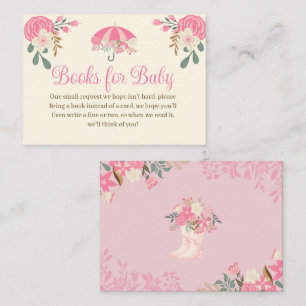 Carte D'accompagnement Avril Douches Apporter mai Fleurs Livres pour bébé