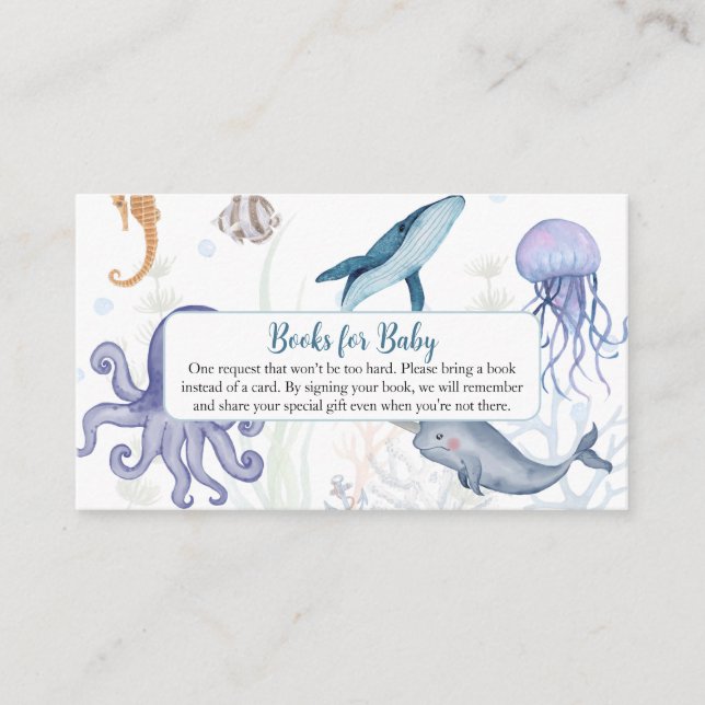 Carte D'accompagnement Baby Book Under the Sea (Devant)