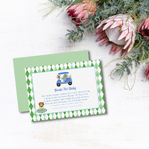 Carte D'accompagnement Baby Boy Elephant & Monkey Douche