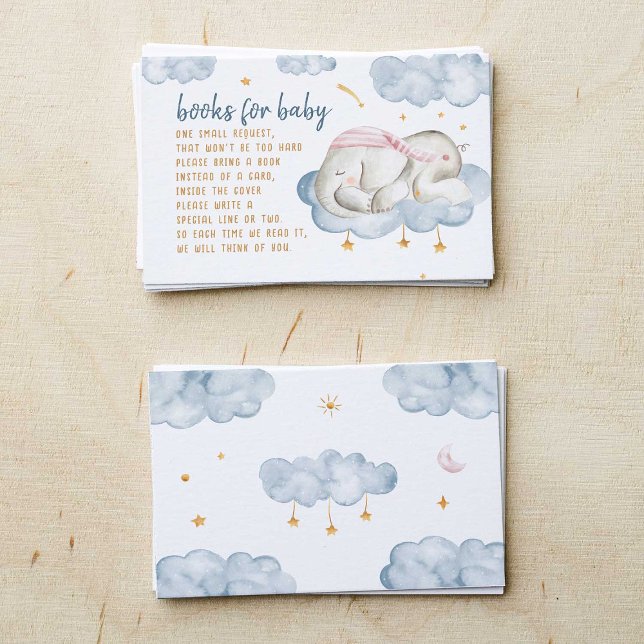 Carte D'accompagnement Baby Boy Shower Books for Baby Cards - Elephant (Créateur téléchargé)