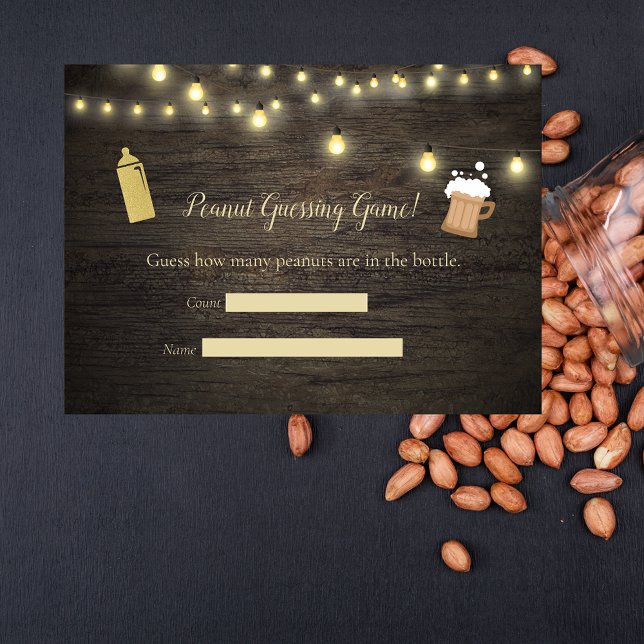 Carte D'accompagnement Baby Brewing Gold Baby shower de jeu (Créateur téléchargé)