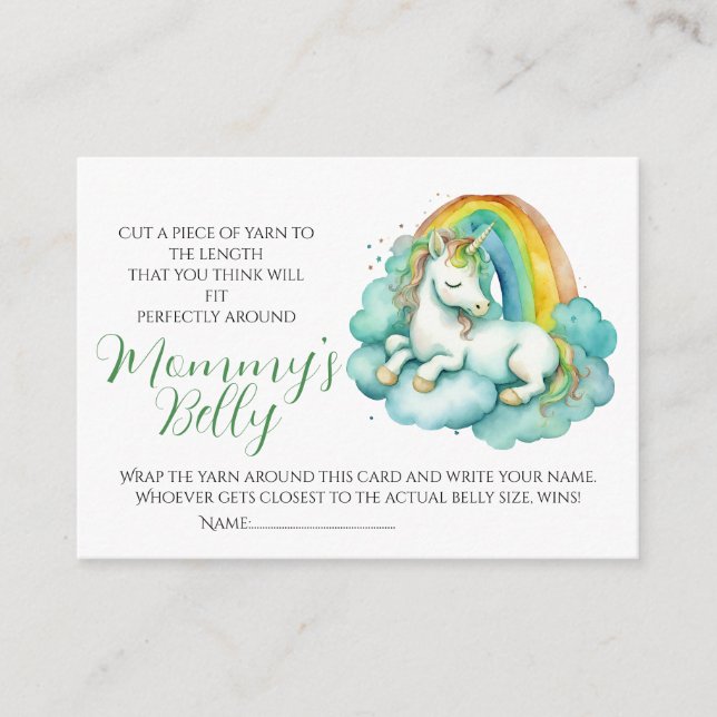Carte D'accompagnement Baby Bump Jeu Devinez Maman's Belly Size Unisex (Devant)