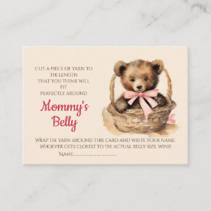 Carte D'accompagnement Baby Bump Jeu Guess Maman's Belly Taille