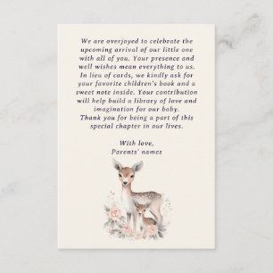 Carte D'accompagnement Baby Deer Mother Forest Animaux Livres pour Baby