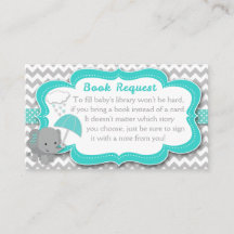 Baby Elephant Boy Baby shower Turquoise Demande de