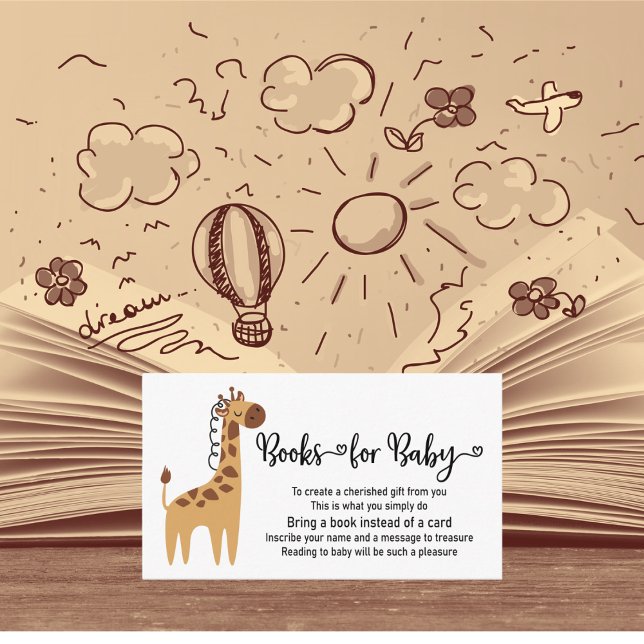 Carte D'accompagnement Baby Giraffe Safari Demande de réservation (Créateur téléchargé)
