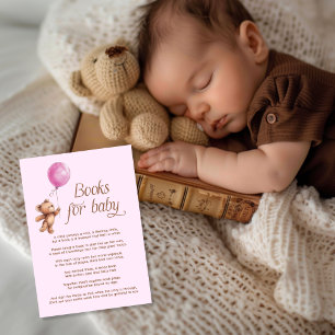 Carte D'accompagnement Baby Girl rose Teddy Bear Livres pour bébé