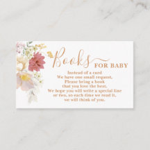 Baby in Bloom Baby shower Livres pour Baby Card