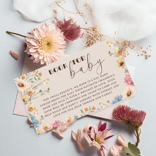 Carte D'accompagnement Baby in Bloom Baby shower Vintage Livre pour bébé
