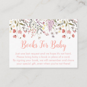 Carte D'accompagnement Baby In Bloom Boho Fleur sauvage Baby Book Demande