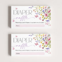 Baby in Bloom Butterfly Wildflower Diaper Raffle