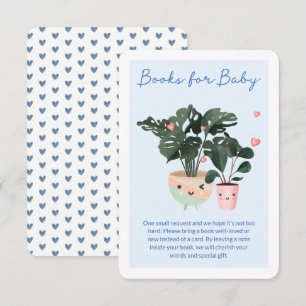 Carte D'accompagnement Baby In Bloom Cute Pots Plante Livres Pour Baby