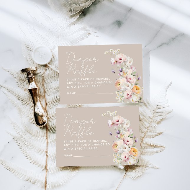 Carte D'accompagnement Baby in Bloom Fleur sauvage Baby shower Déchets Ra (Créateur téléchargé)