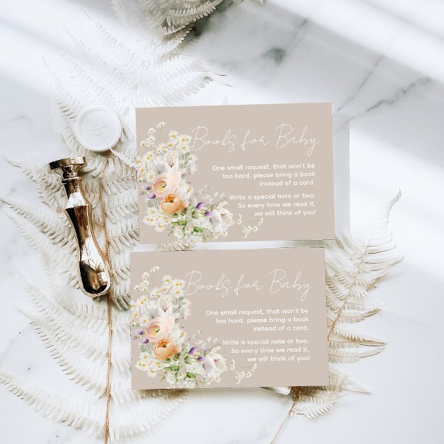 Carte D'accompagnement Baby in Bloom Fleur sauvage Baby shower Demande de (Créateur téléchargé)