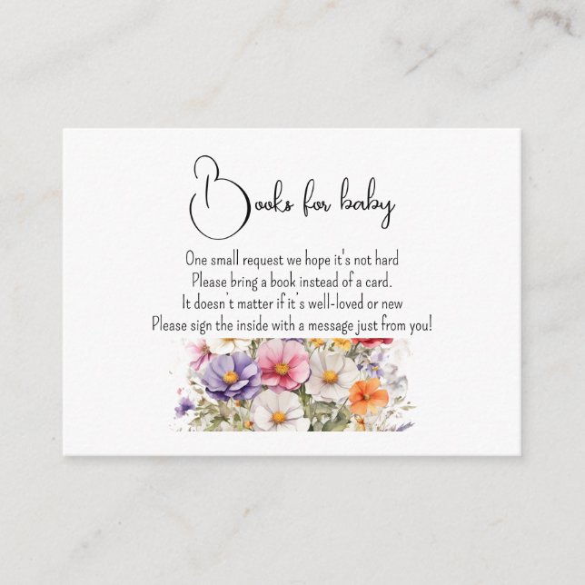 Carte D'accompagnement Baby in Bloom Fleur sauvage Baby shower Lilac (Devant)