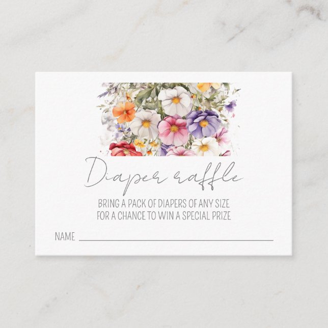 Carte D'accompagnement Baby in Bloom Fleur sauvage Baby shower Lilac (Devant)