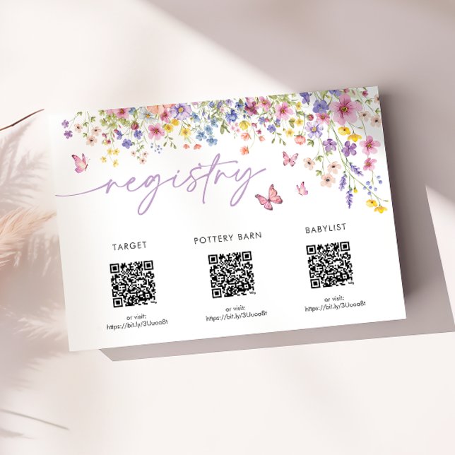 Carte D'accompagnement Baby in Bloom Floral Baby Shower Registry Card (Baby in Bloom Floral Baby Shower Registry Card)