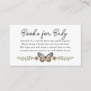 Carte D'accompagnement Baby in Bloom Floral Livres pour Baby Encape Card