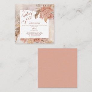 Carte D'accompagnement Baby in Bloom Pampas Grass Hydrangea Demande de ré