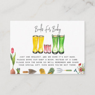 Carte D'accompagnement Baby In Bloom Pink Gardening Demande de livre