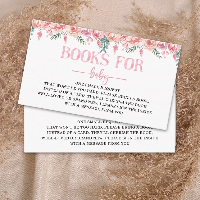 Carte D'accompagnement Baby in Bloom – Pink Rose Garden Baby Shower (Créateur téléchargé)