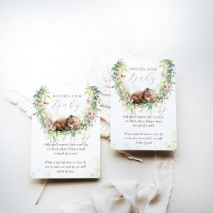 Carte D'accompagnement Baby in Bloom Woodland Floral Baby showers Livres