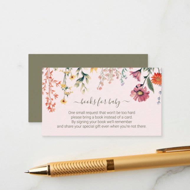 Carte D'accompagnement Baby in Books for Baby Tickets Enfermer (Devant/Arrière en situation)