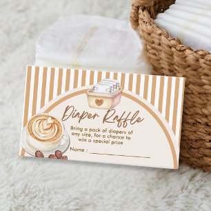 Carte D'accompagnement Baby Is Brewing Coffee Baby Shower Diaper Raffle