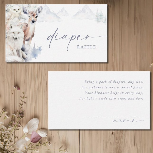 Carte D'accompagnement Baby It's Cold Outside Baby Shower Diaper Raffle (Créateur téléchargé)