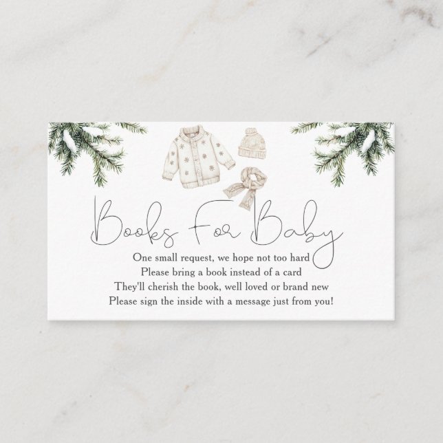 Carte D'accompagnement Baby It's Cold Outside Baby showers Livres For Bab (Devant)