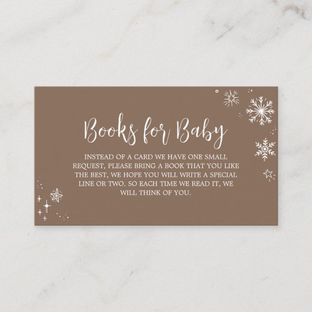 Carte D'accompagnement Baby It's Cold Outside Baby showers Livres pour bé (Devant)