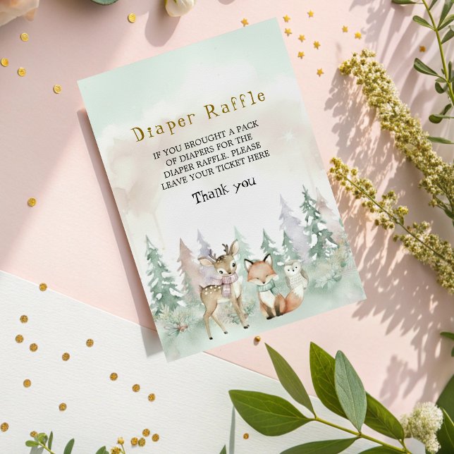 Carte D'accompagnement Baby It's Cold Outside Diaper Raffle Baby Shower (Créateur téléchargé)