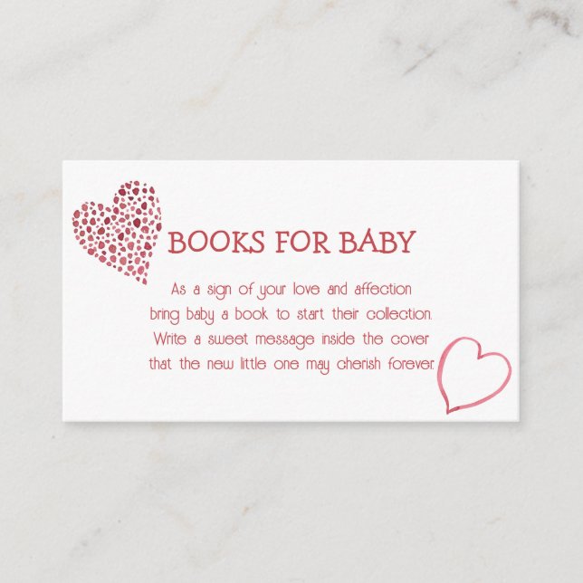 Carte D'accompagnement Baby Love Valentine's Theme Book Demande Card (Devant)