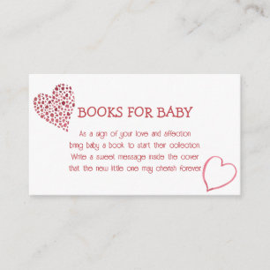 Carte D'accompagnement Baby Love Valentine's Theme Book Demande Card