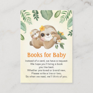 Carte D'accompagnement Baby Momma Sloths Livres pour Baby shower Sprinkel