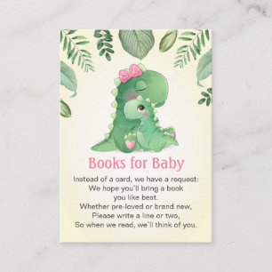 Carte D'accompagnement Baby Mommy rose Girl Dinosaur Party Livres pour bé