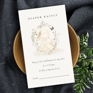 Carte D'accompagnement Baby Mum Bunny Baby shower de rousseur floral